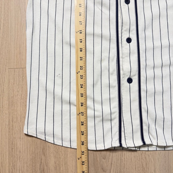 Vintage Starter Georgetown Hoyas Pinstripe Cotton Baseball Jersey Mens Large 90s - Picture 13 of 13